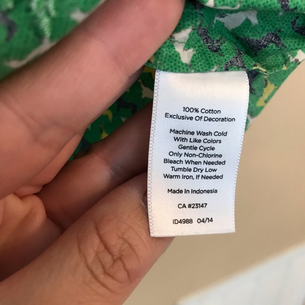 Button Down Horse Print Zig Zag Long Sleeved Shirt - image 7